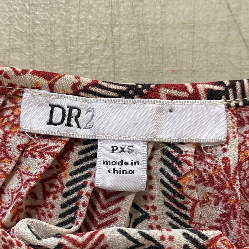 Dr2 Red And Black Patterned Blouse - image 2